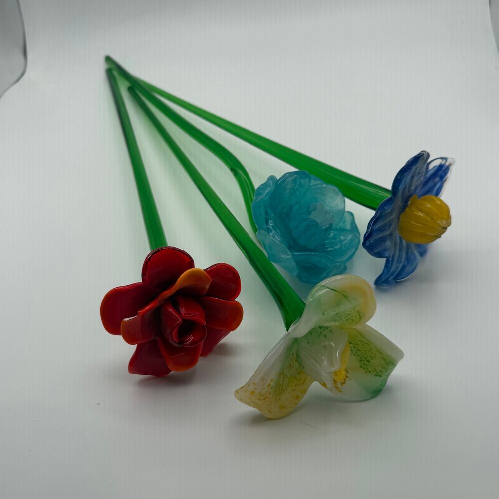 Handblown Glass Flowers